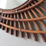 Vintage rattan mirror 'ortf'