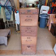 Antique trade furniture - oak filing cabinet - 1930s/40s