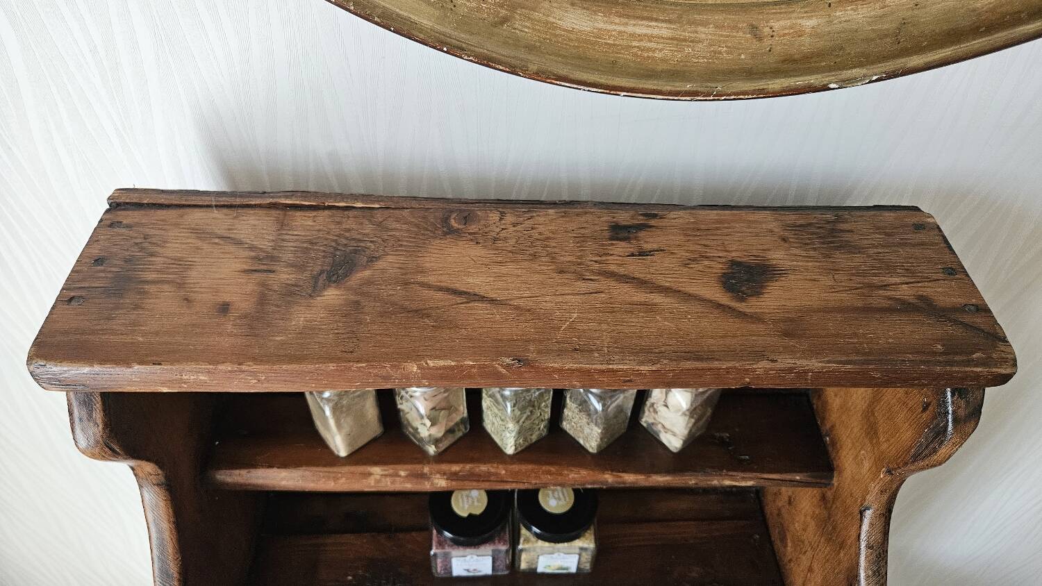 Old country wall shelf