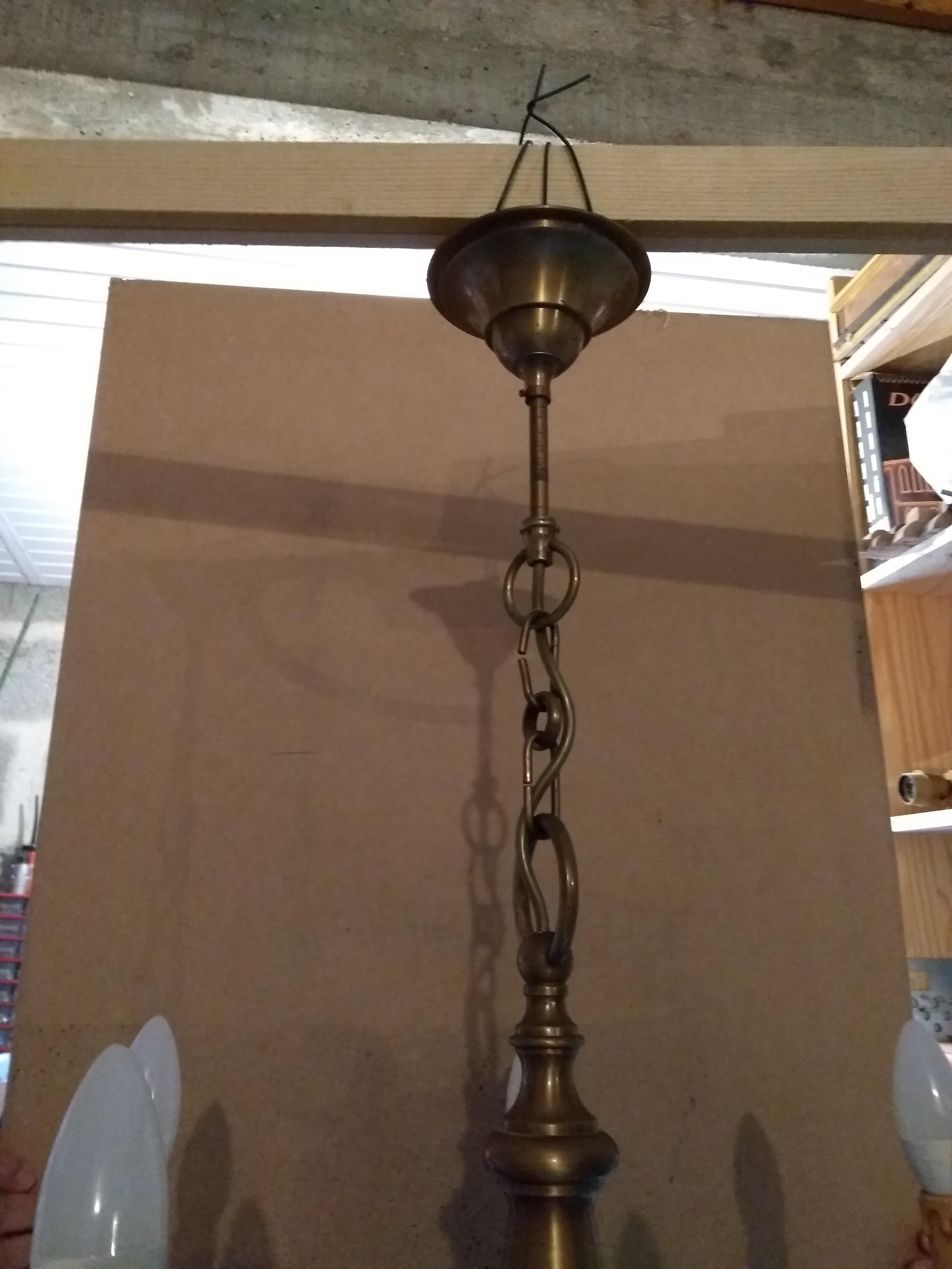 5-pointed gilded bronze chandelier