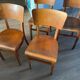 Set of 4 vintage Thonet chairs, vintage chair, dining chair - retro vintage bistro chair - signed Thonet