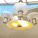 Art Deco Chrome Chandelier with Glass Bowl Shades