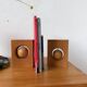 Constructivist wooden bookends