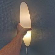Applique Paulmann avec abat-jour en verre opalin blanc