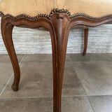1900 Louis XV style bench in walnut, bench seat
