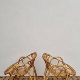 paire fauteuils rotin Coquille