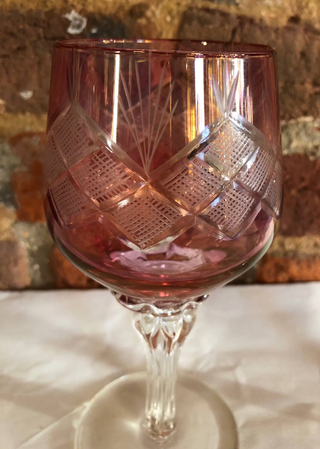 2 Verres en cristal de bohème