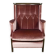 Italian Purple Velours Lounge Chair designed for Giorgetti, 1970s