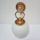 Hand sconce golden metal patinated opaline vintage