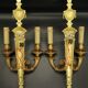 Pair of large wall sconces in quiver style Empire - bronze / green patina
