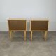 Paire de tables de chevet vintage années 60, bois blond