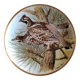Porcelain plate Limoges collection birds Hazel Grouse