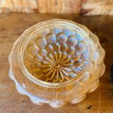 Vintage amber molded glass ceiling light