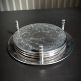 Silver metal coaster