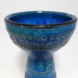Bougeoir en céramique Rimini Blu Aldo Londi Bitossi 1950 1960