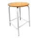 Vintage industrial stackable stool in wood and metal