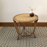 Rattan side table