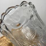 Vase en verre moulée italien