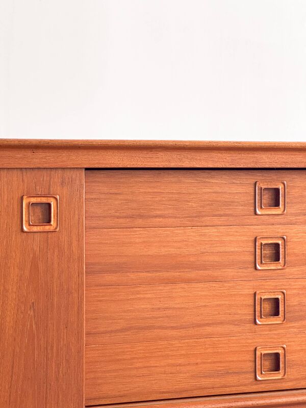 Enfilade danoise vintage en teck par HW Klein pour Bramin, années 60
