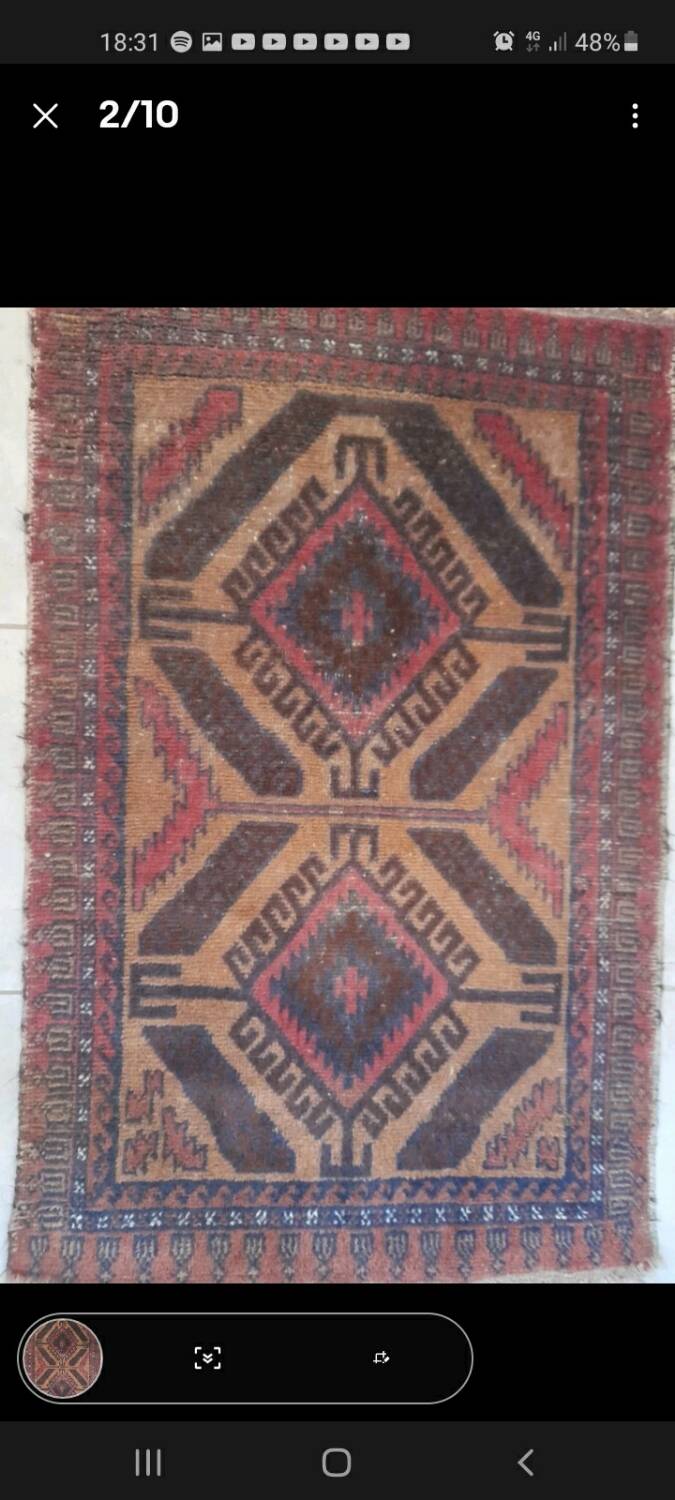 Ancient tribal rug 135x85cm