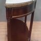 Louis XVI period demi-lune console in mahogany.