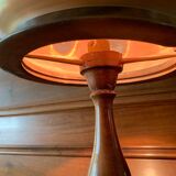 Wooden mushroom lamp