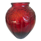 Large volute vase in pressed glass Art Deco