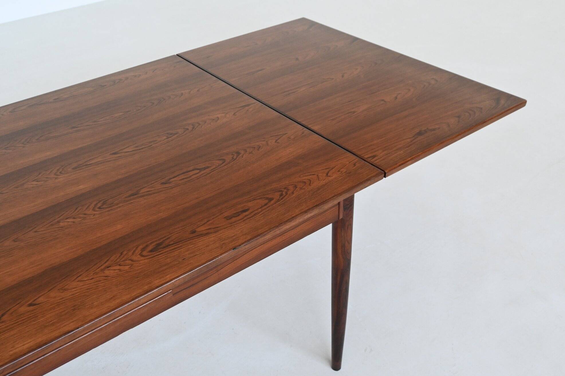Niels Otto Moller large extendable dining table in rosewood Denmark 1960