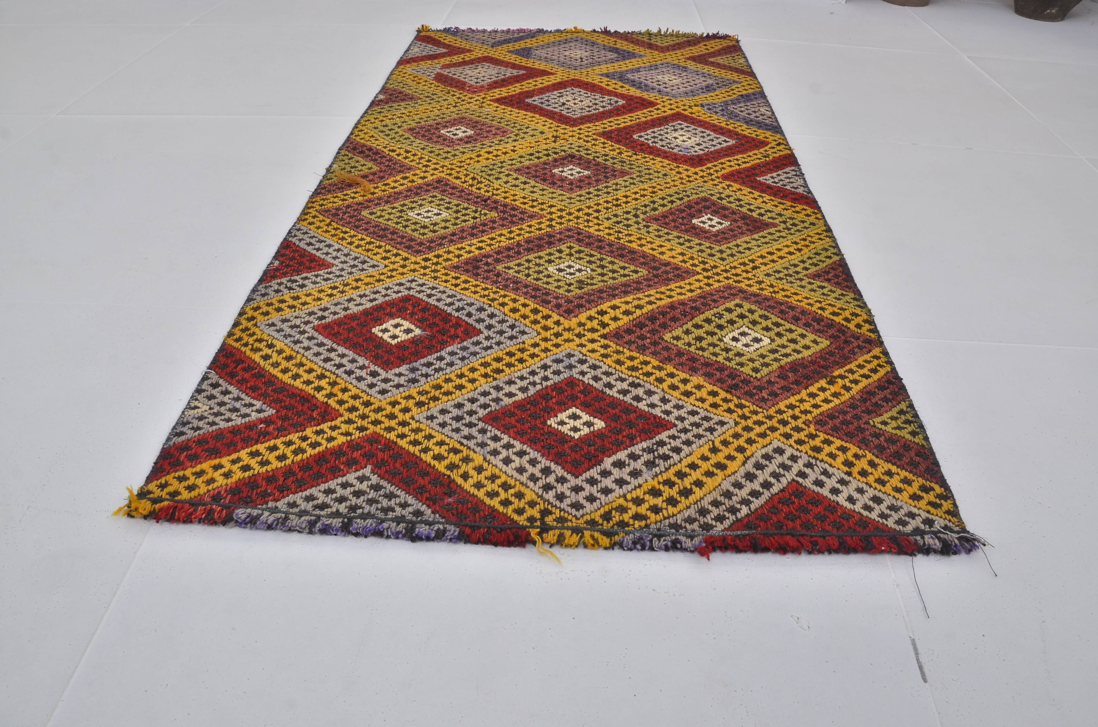 Oushak Geometric Vintage Small Rug sku 3850