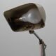 Art Deco Industrial metal and travertine Desk Lamp, Belgium 1930s