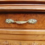Art Nouveau period sideboard in walnut and walnut burl from the 1900s, Nancy school
