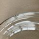 Antique crystal fruit bowl on a brass pedestal