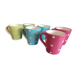 Colorful polka dot cups