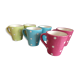 Tasses colorées à pois