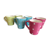 Colorful polka dot cups