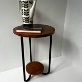 Wooden metal tubular stool