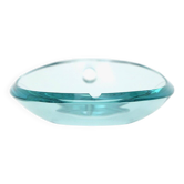 Oval crystal ashtray, 1960s