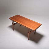 Scandinavian coffee table Trioh in teak