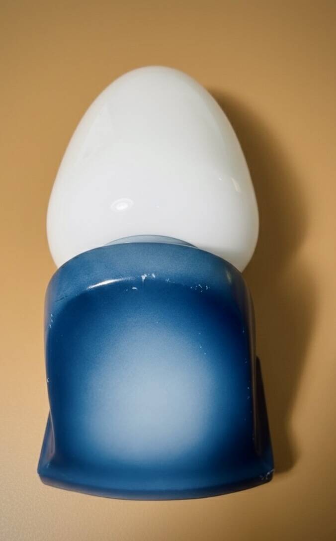 Vintage blue Tovi wall light Mid Century Modern/Space Age opaline scandi
