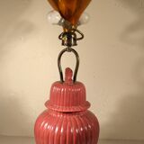 Art Deco three-light ceramic lamp