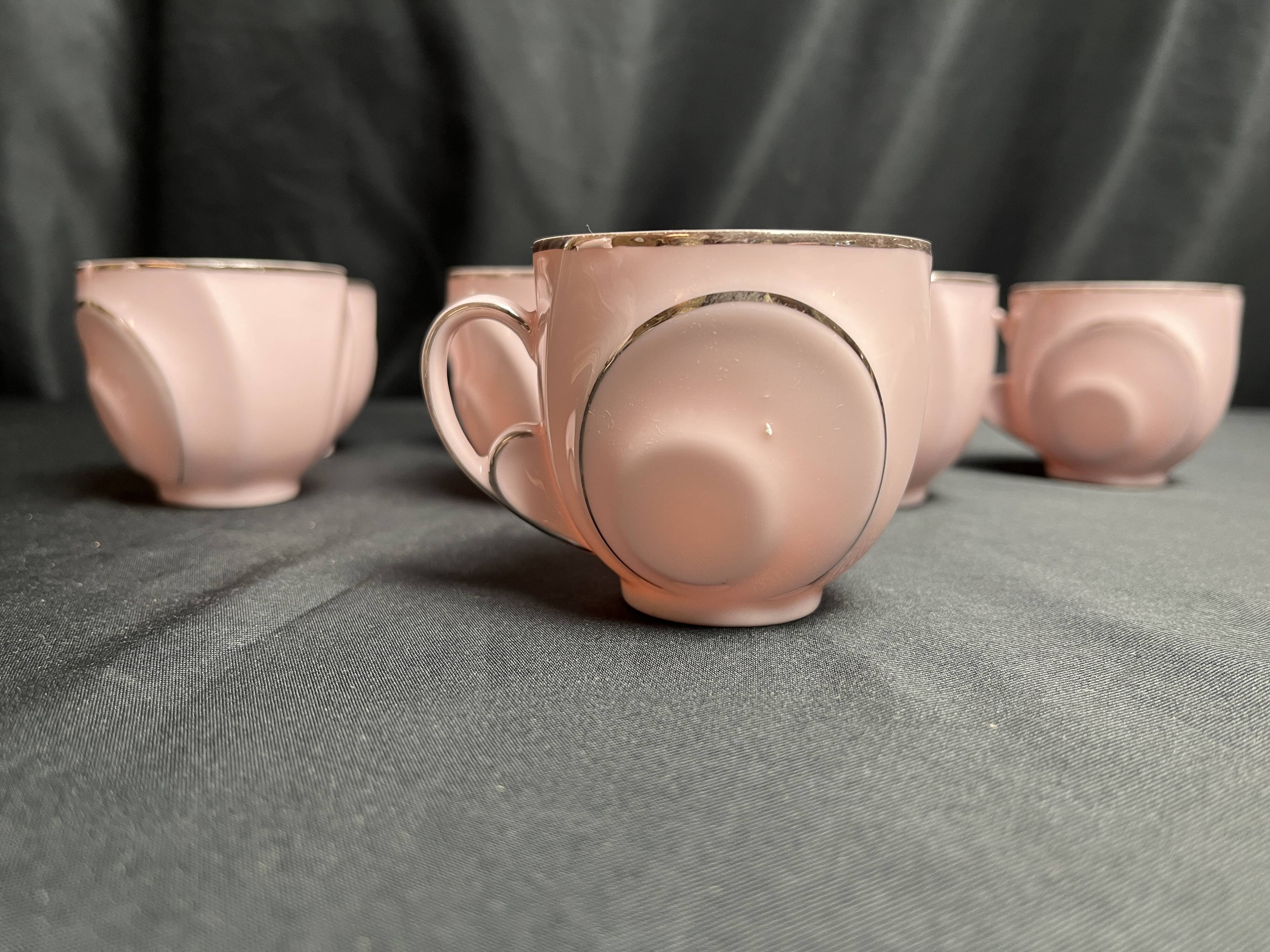 Art Deco, Epiag pink porcelain coffee service circa 1930