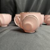 Art déco, service à café porcelaine rose Epiag vers 1930