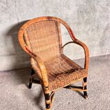 Children's rattan/wicker armchair from the 60s