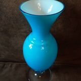 Turquoise opaline vase