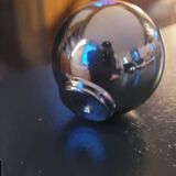 4 boutons de meuble en laiton chromé
