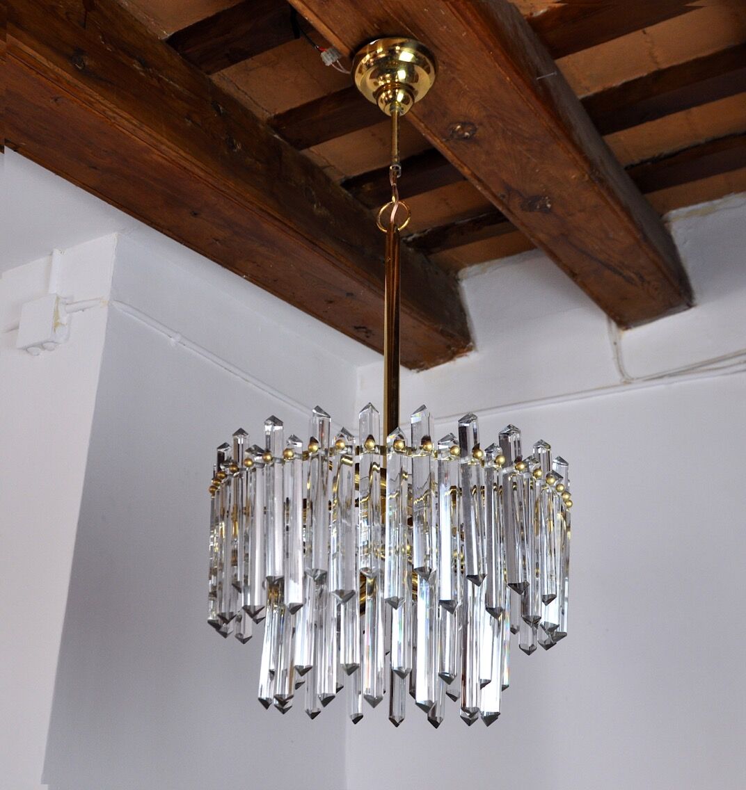Venini chandelier for Carmer, 2 levels Italy 1970