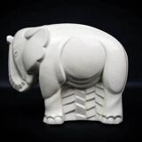 Cracked porcelain elephant in Art Deco style attributed to Charles Lemanceau, 1930.