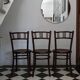 3 chaises bistrot bois courbé, Fischel, fin XIXe - début XXe.