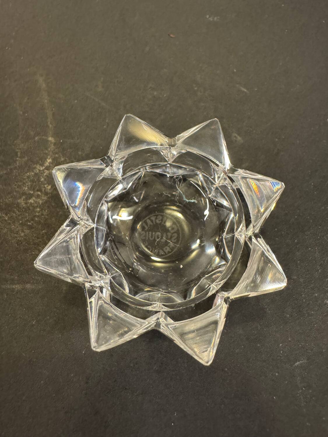 Pair of Saint-Louis cut crystal salt cellars