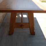 Farm table in blond oak